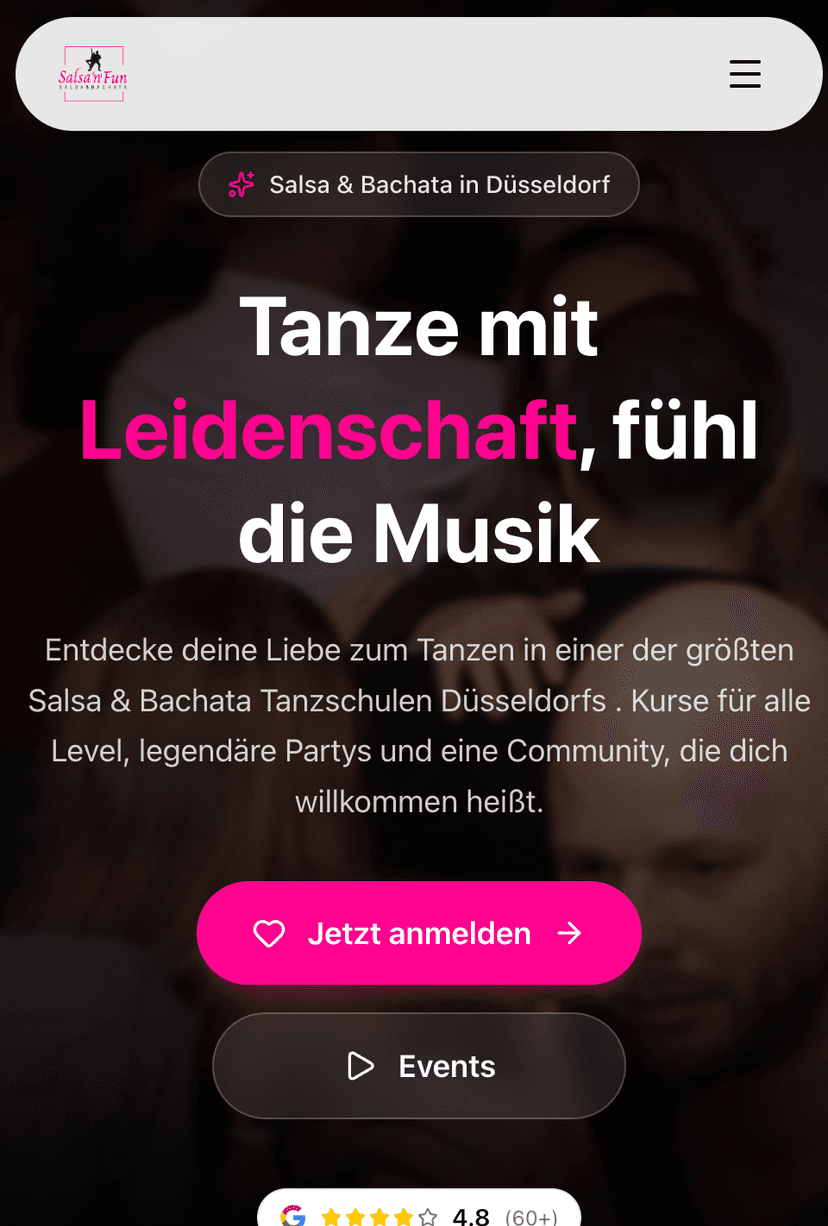 Mobile Startseite